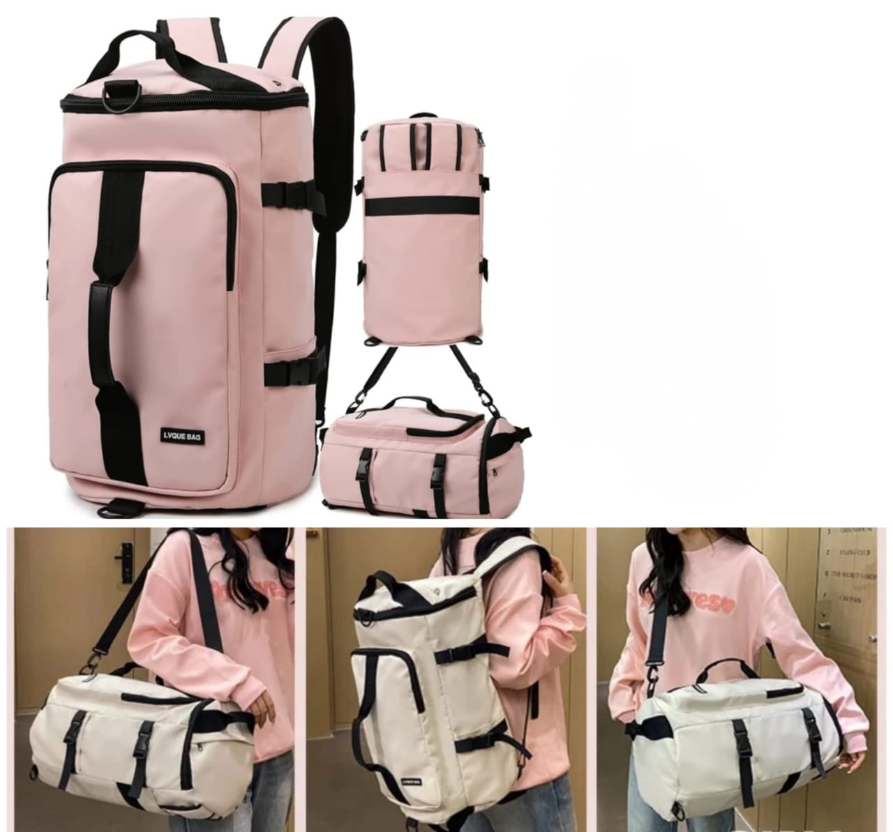 Mochila Y Bolsón Impermeable 2en1 