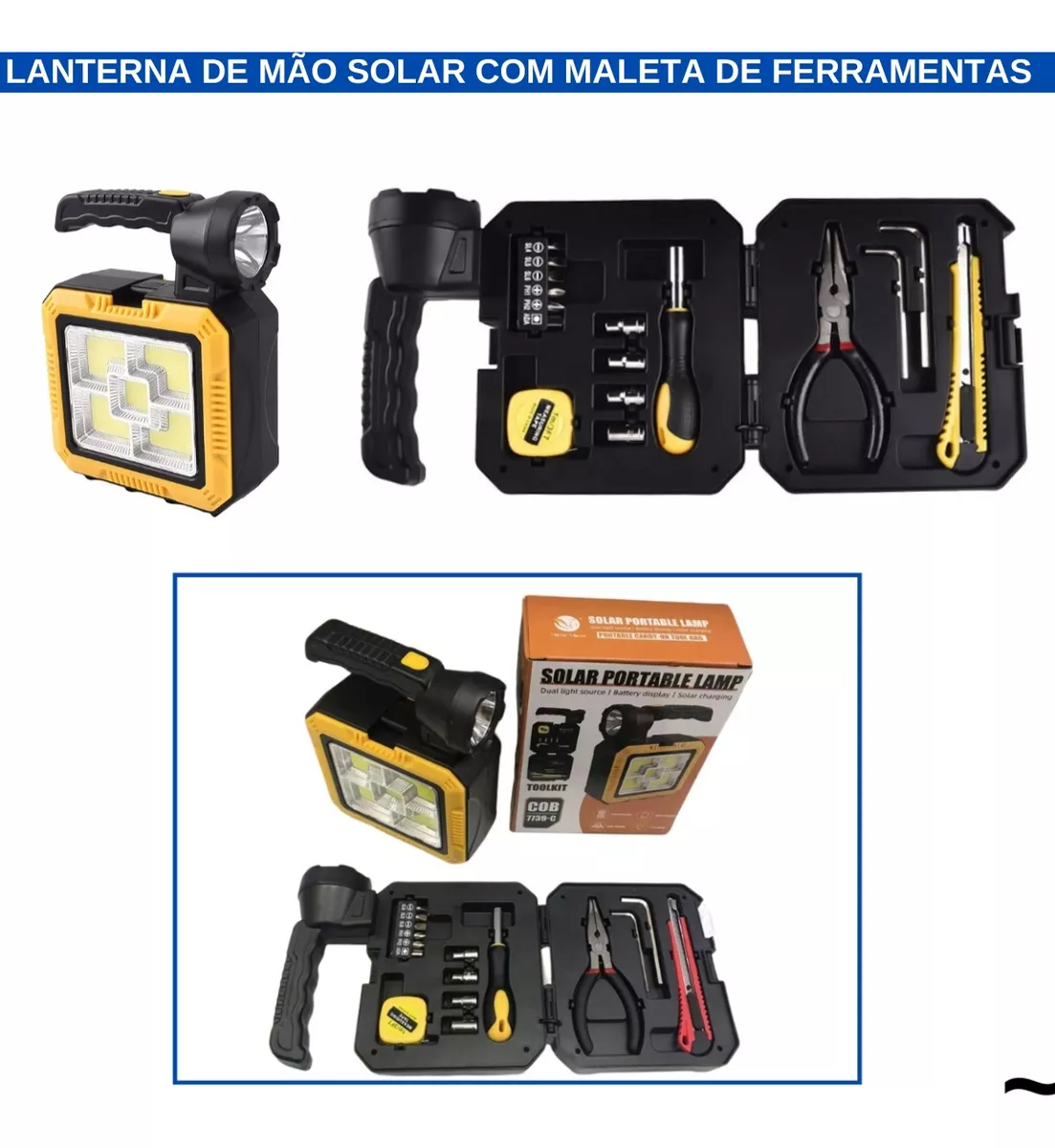 Lampara Solar + kit De Herramienta